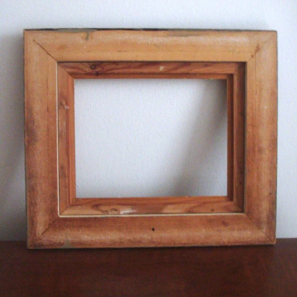 Late 60s Custom Wood Picture Frame Vintage